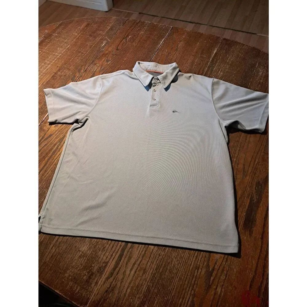 XXL Quiksilver Grey Short Sleeve Polo Golf Casual Athleisure Athletic Shirt